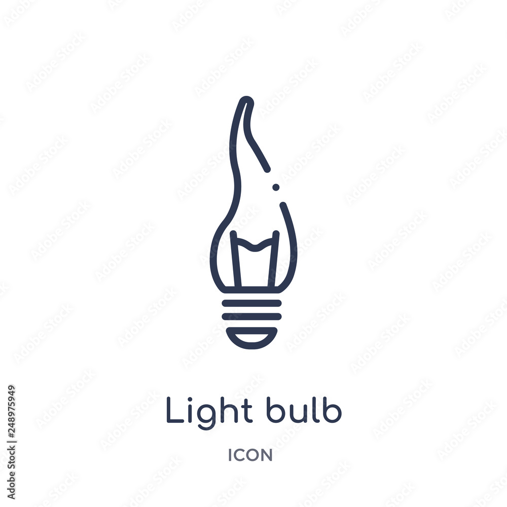 light bulb turned off icon from technology outline collection. Thin line light bulb turned off icon isolated on white background. light bulb turned off icon from technology outline collection. Thin line light bulb turned off icon isolated on white background.