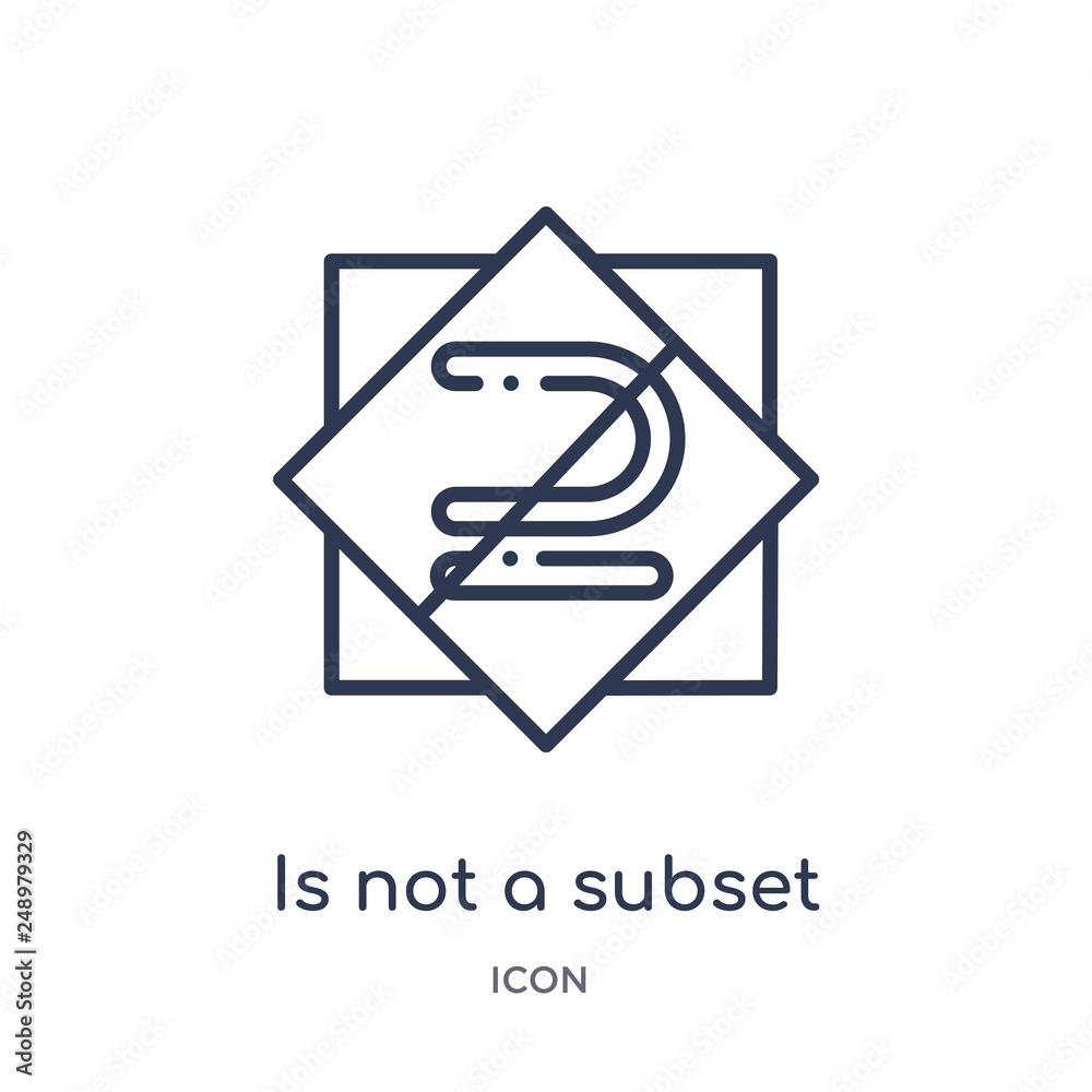 is not a subset icon from signs outline collection. Thin line is not a subset icon isolated on white background. is not a subset icon from signs outline collection. Thin line is not a subset icon isolated on white background.