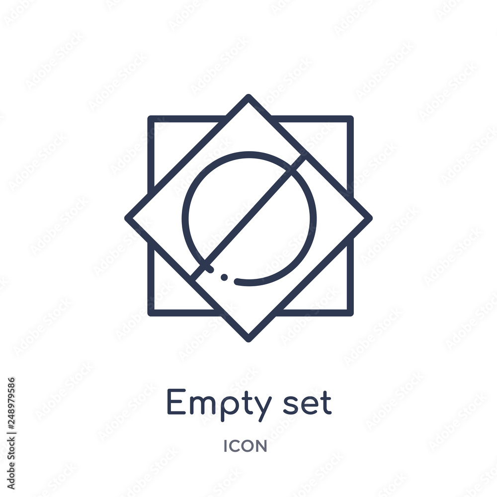 empty icon from signs outline collection. Thin line empty icon isolated on white background. empty icon from signs outline collection. Thin line empty icon isolated on white background.