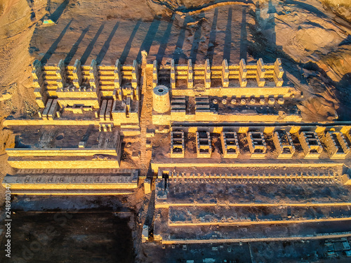 Aerial view of the Huanchaca ruins at Antofagasta, Chile photo