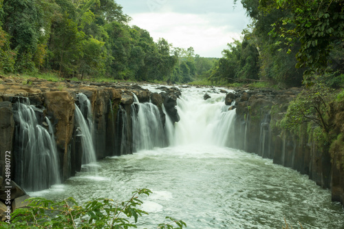 Beautiful waterfall in southern of Lao PDR