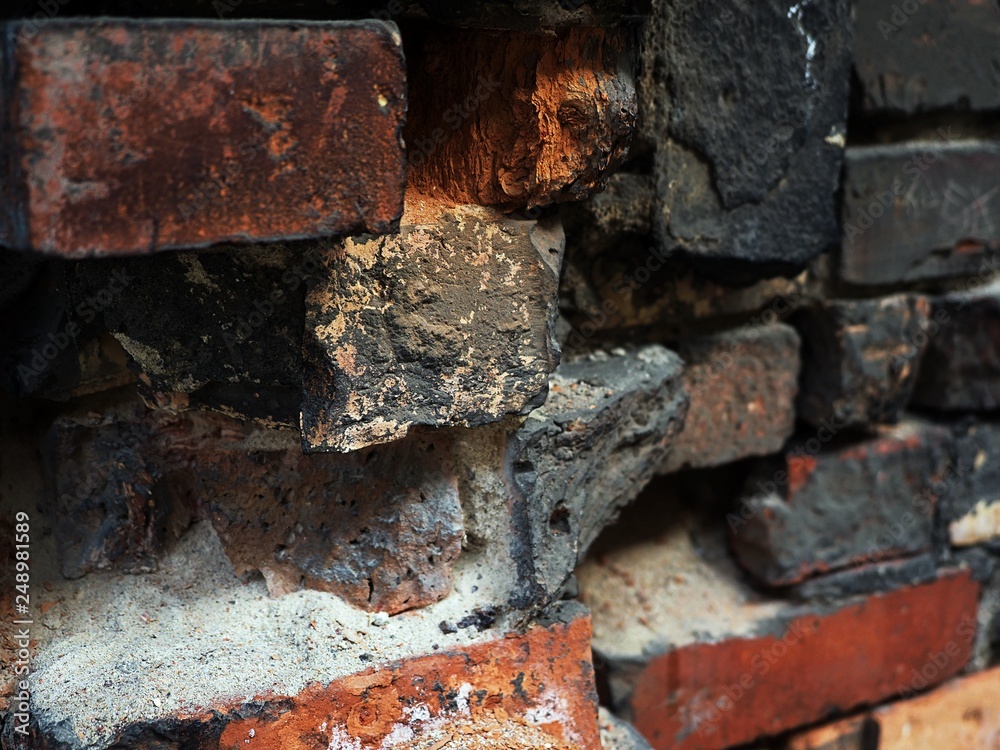 texture of old aged, ruined, damaged wall made of red brick and cement, pattern, texture of old aged, ruined, damaged wall made of red brick and cement, pattern,