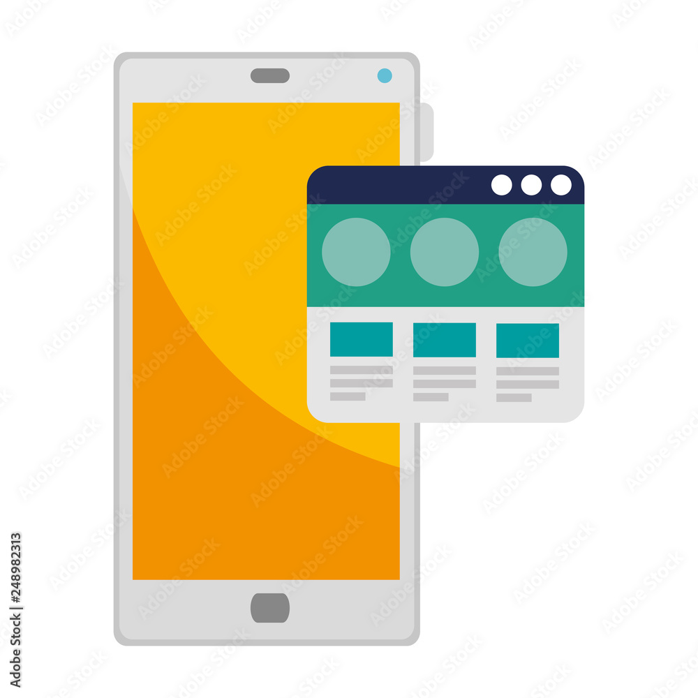 smartphone device with webpage template smartphone device with webpage template