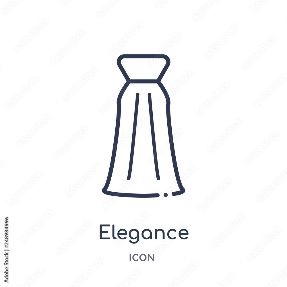 elegance icon from people outline collection. Thin line elegance icon isolated on white background. elegance icon from people outline collection. Thin line elegance icon isolated on white background.