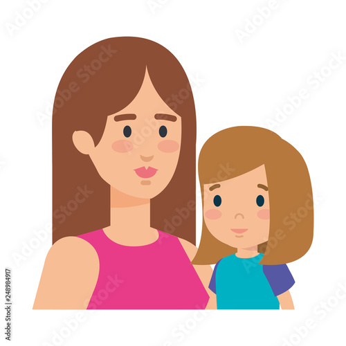 mother with daughter characters