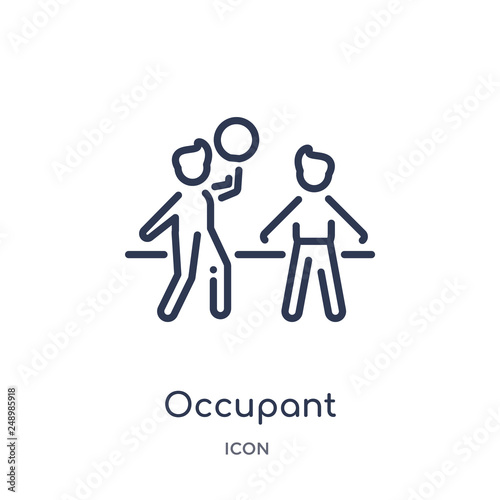 occupant icon from people outline collection. Thin line occupant icon isolated on white background.