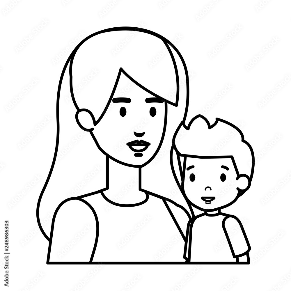 mother with son characters