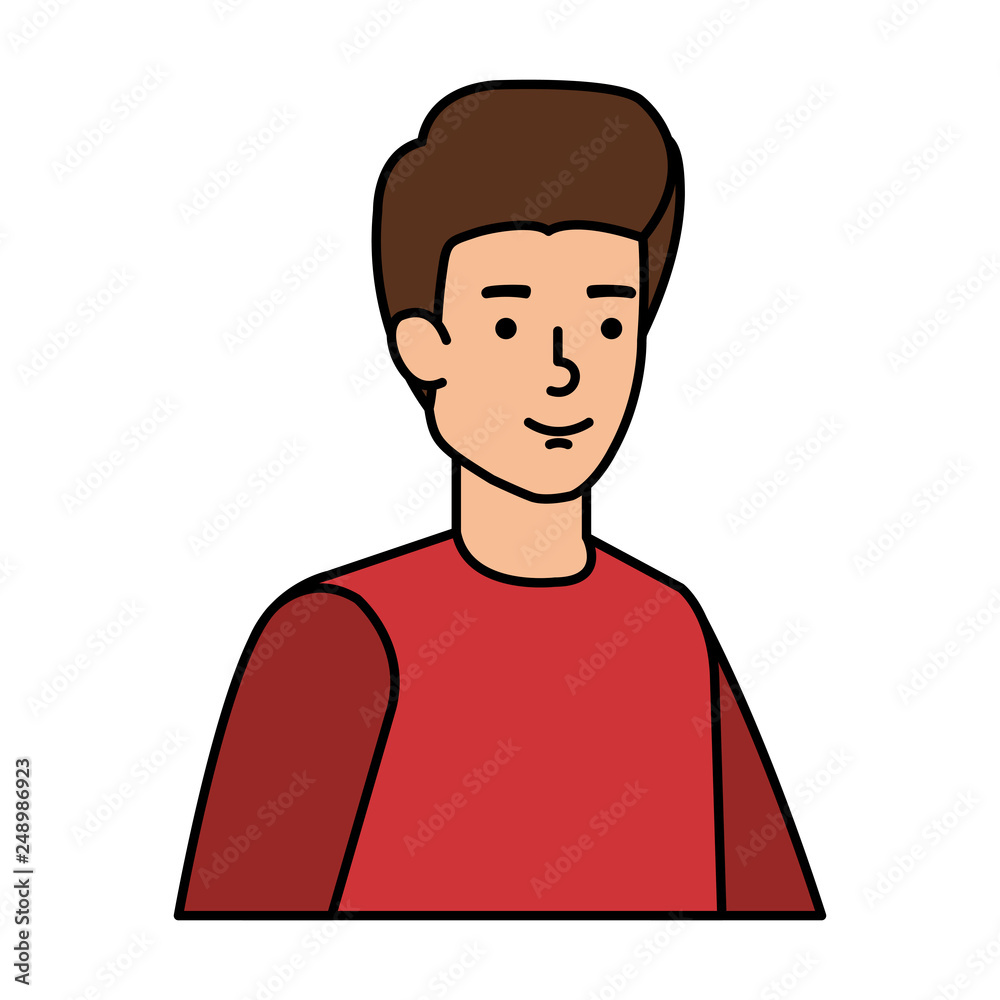 young and casual man character young and casual man character