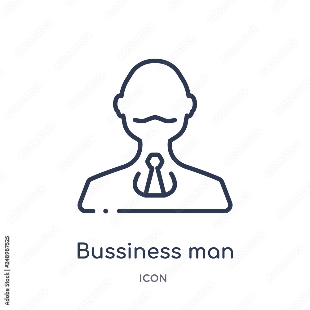 bussiness man icon from people outline collection. Thin line bussiness man icon isolated on white background.