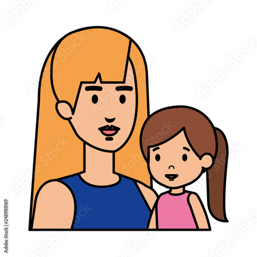 mother with daughter characters