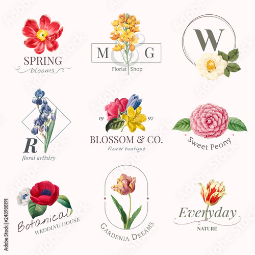 Flower brand logoset