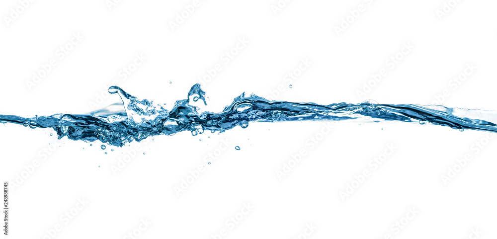 water splash and bubbles isolated on white background water splash and bubbles isolated on white background