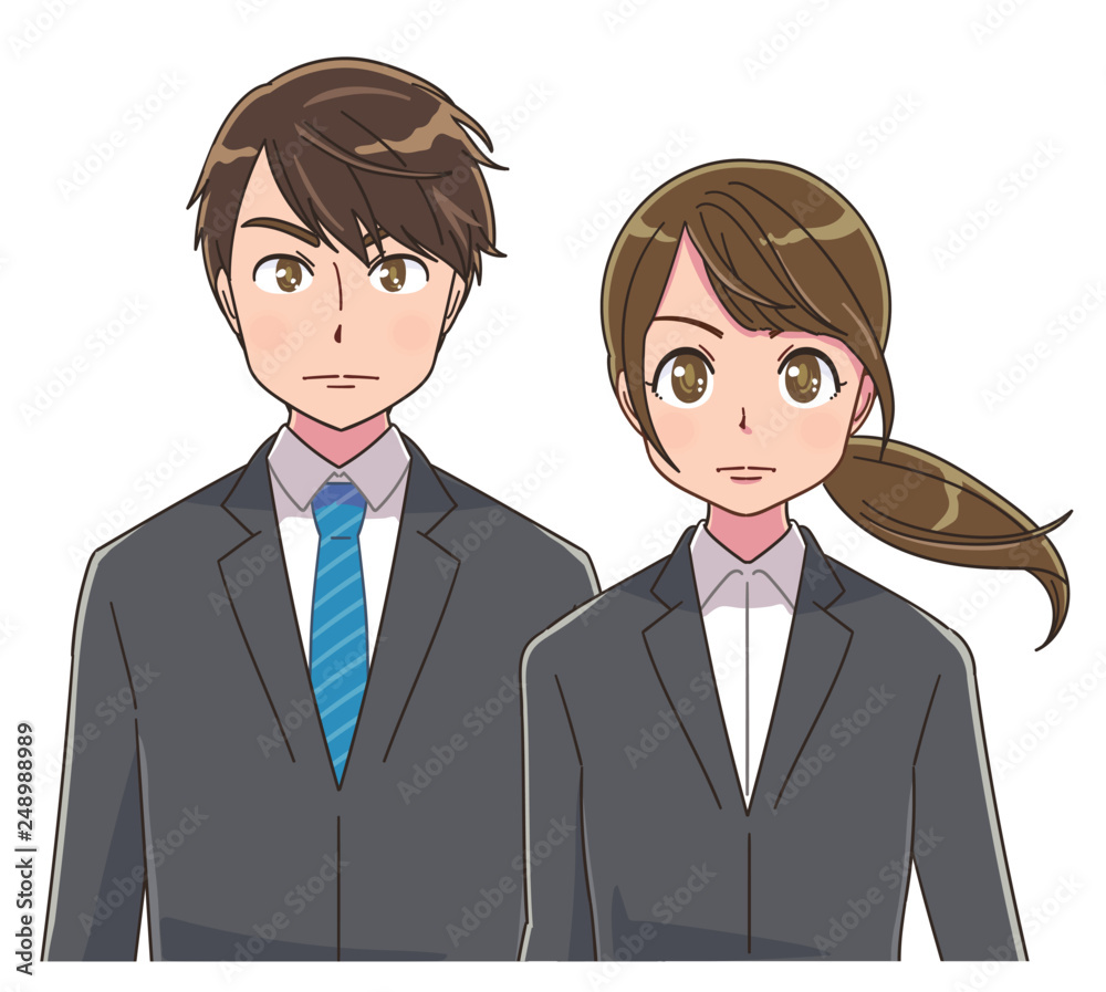 リクルートスーツ 転職 就職活動のイメージイラスト Stock Vector Adobe Stock