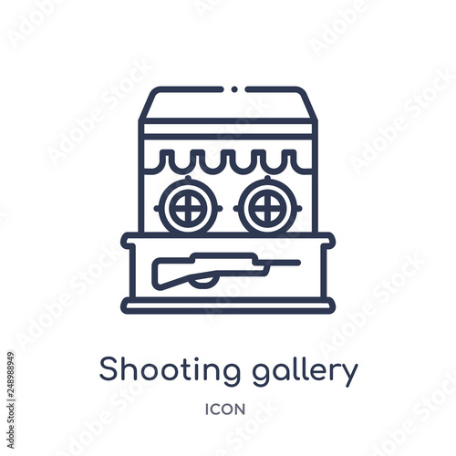 shooting gallery icon from other outline collection. Thin line shooting gallery icon isolated on white background.