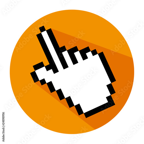 hand pixel cursor interface icon