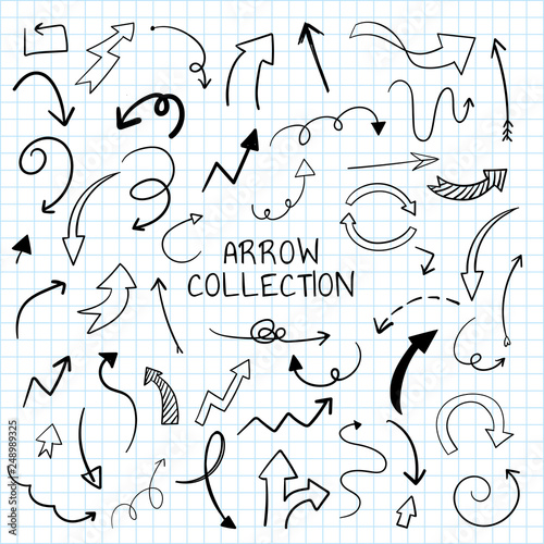 Hand drawn arrow illustration collection