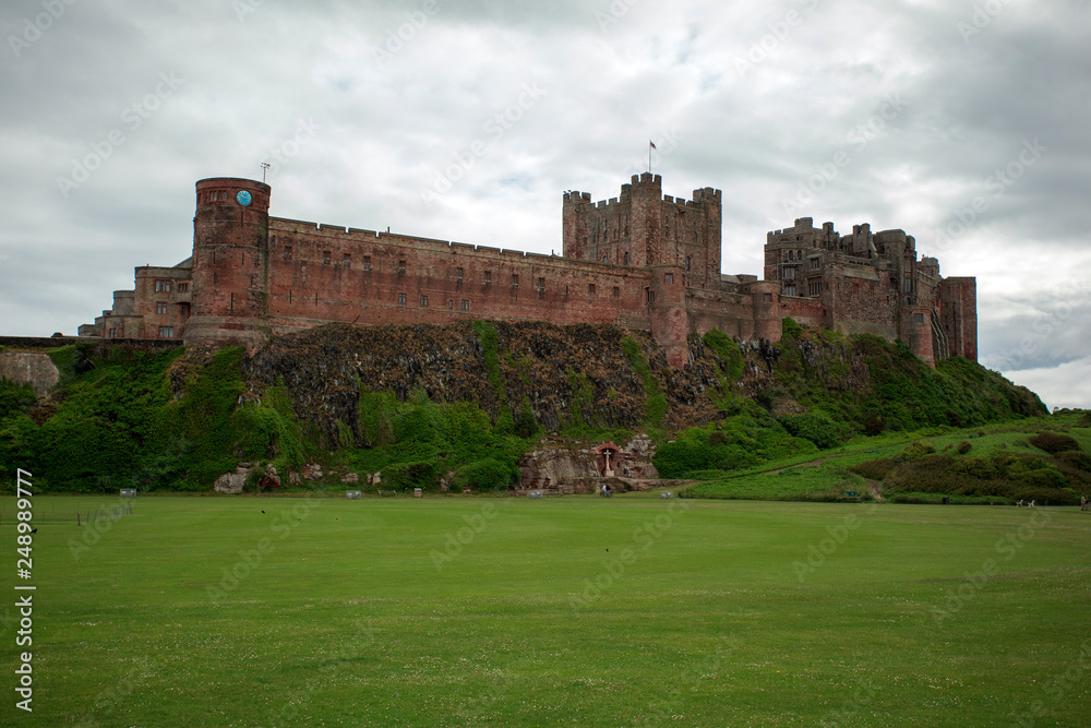 Bamburgh Castle England north sea