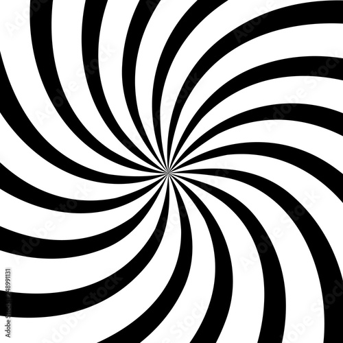 Swirl background, monochrome poster design template, vector illustration