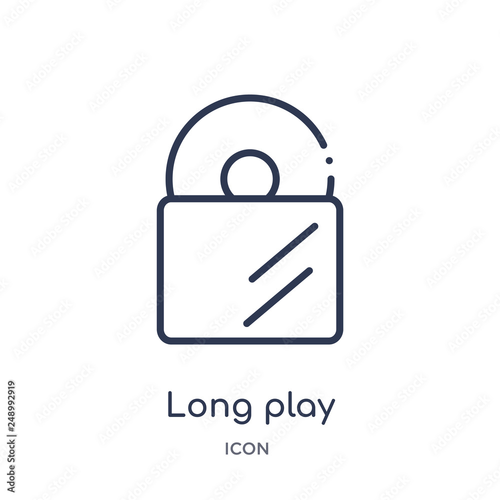 long play record cover icon from music outline collection. Thin line long play record cover icon isolated on white background. long play record cover icon from music outline collection. Thin line long play record cover icon isolated on white background.