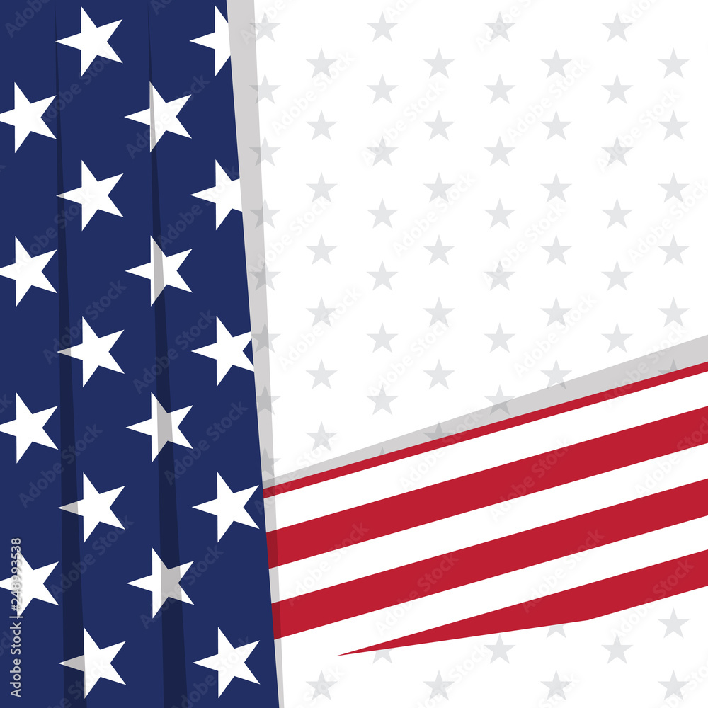 Colored background with the flag of United States. Vector illustration design