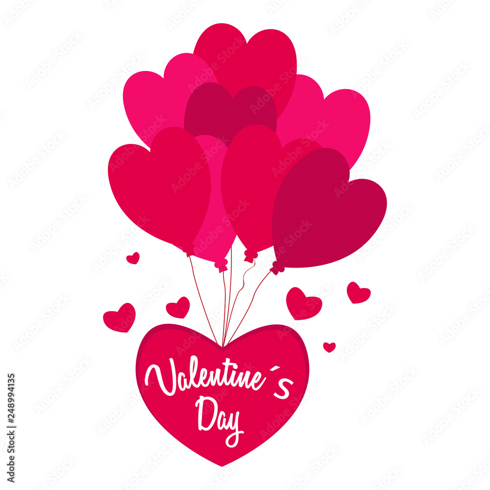 Isolated valentine day banner. Vector illustration design