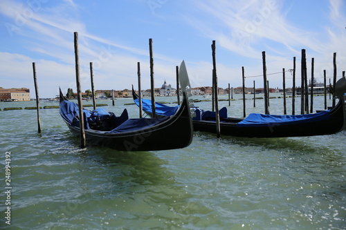 Empty gondola waiting for the passengers in Venice, Italy © yobab