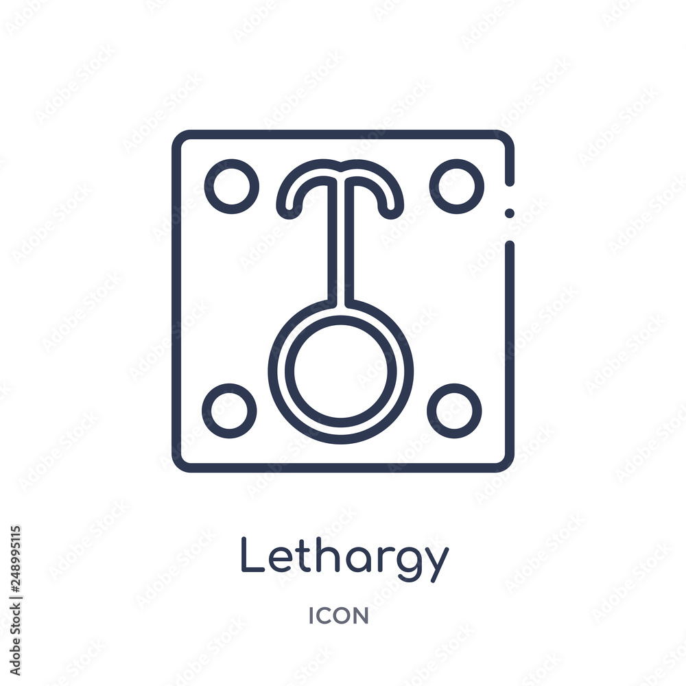 lethargy icon from zodiac outline collection. Thin line lethargy icon isolated on white background. lethargy icon from zodiac outline collection. Thin line lethargy icon isolated on white background.
