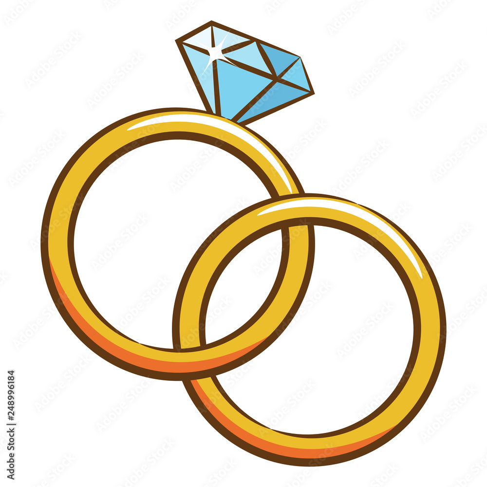 Wedding Ring clipart Stock Vector | Adobe Stock