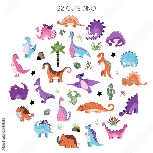 Cute cartoon dino  © Maria Zamchiy 