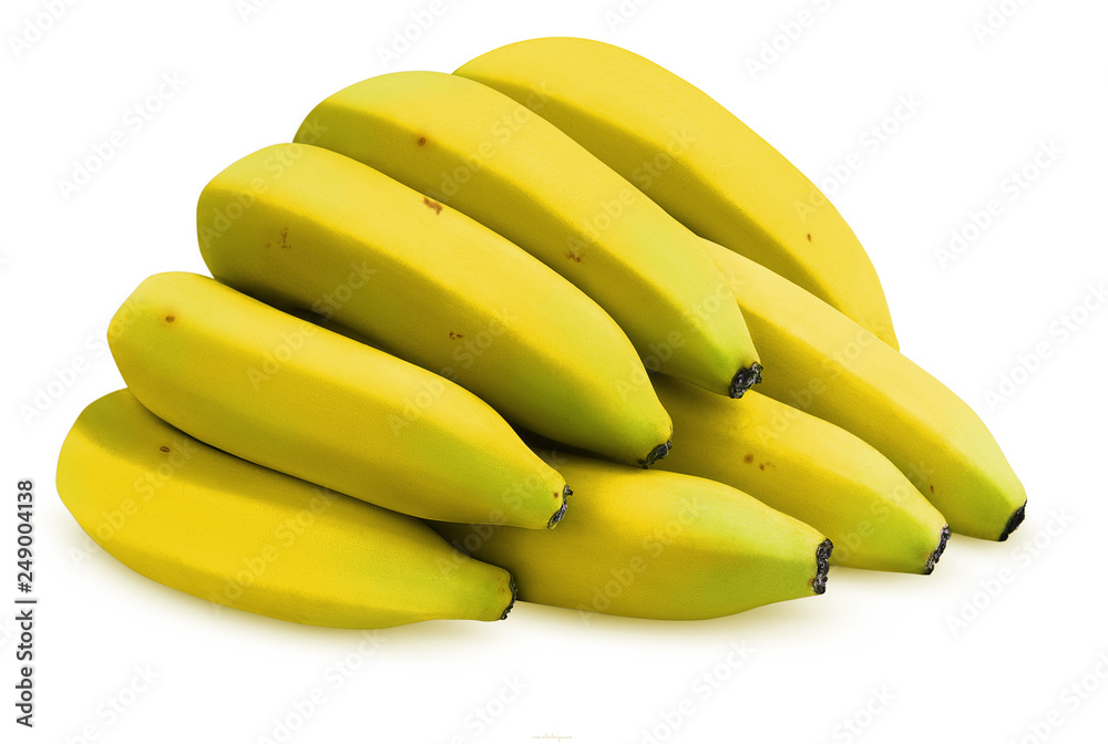 Banana, Bananas, white background, clipping path