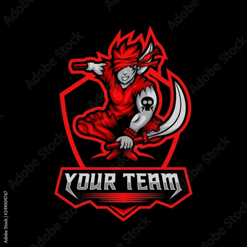 dagger man e sports team amazing design for your company or brand