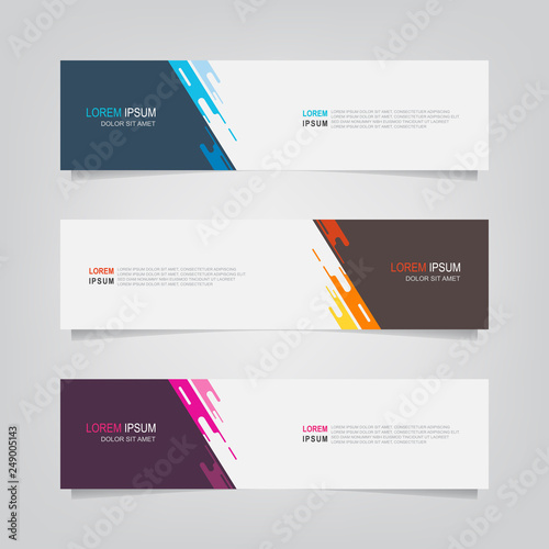 Vector abstract banner design template. Collection of web banner template. Abstract geometric web design banner template. can used for header, footer, layout, letterhed, landing page