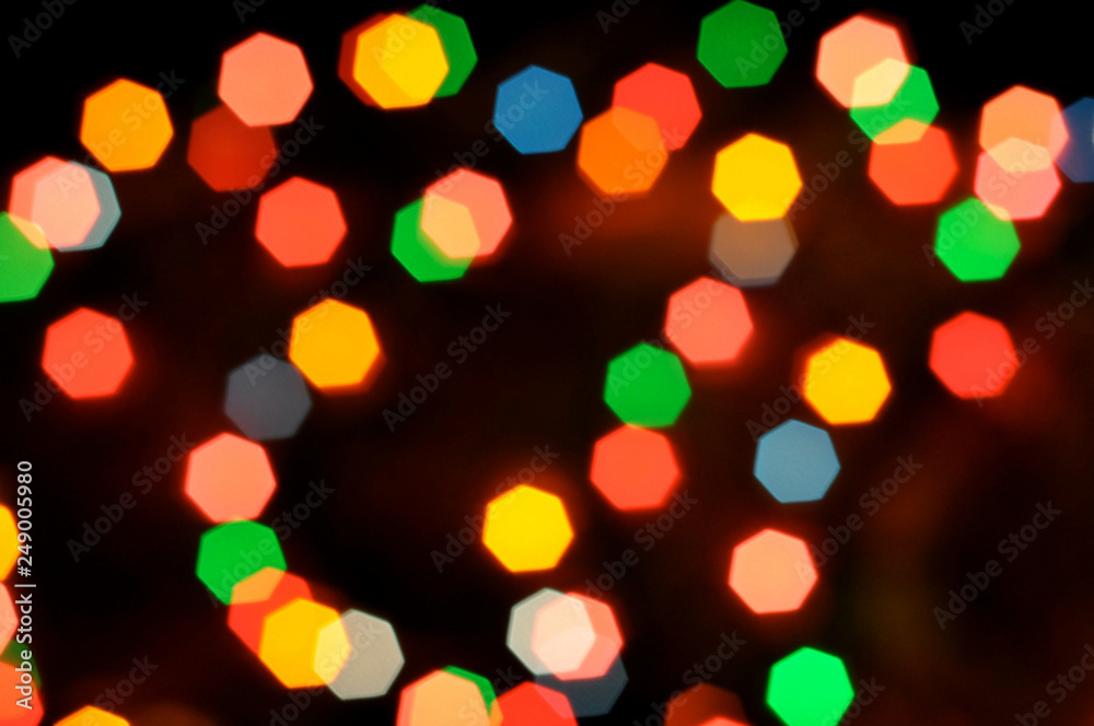 red and yellow abstract blurred glowing lights of different colors