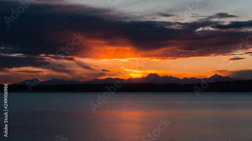 sunset over the Puget Sound © Valerii