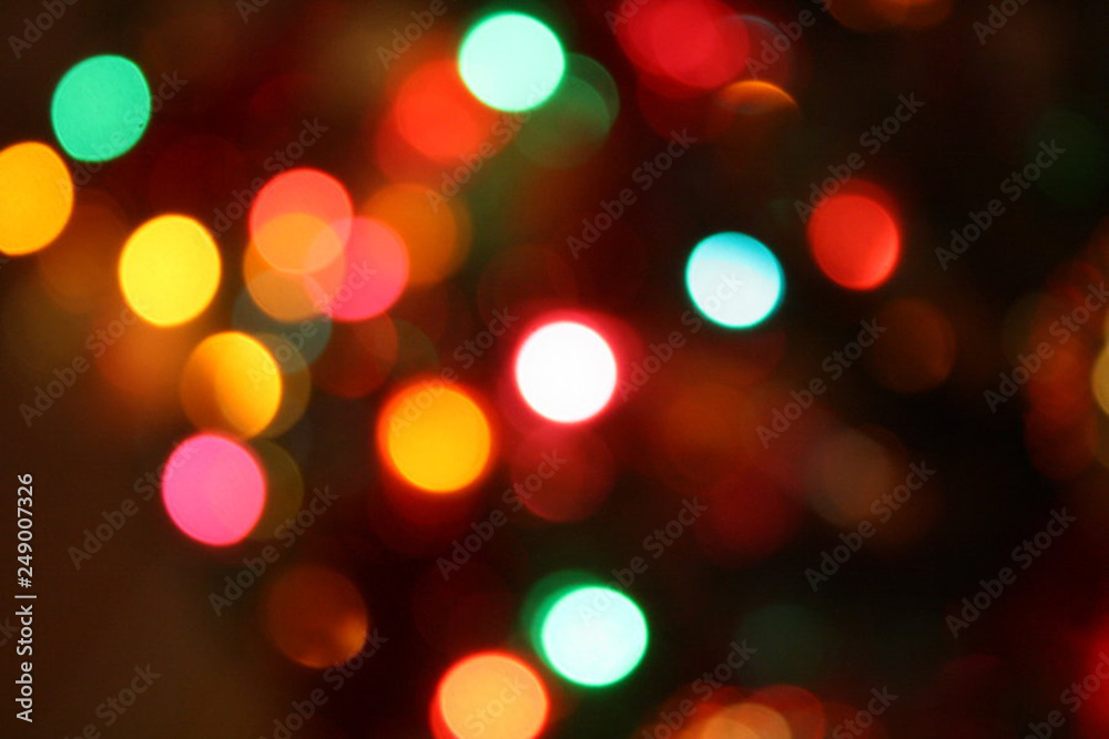 red and yellow abstract blurred glowing lights of different colors