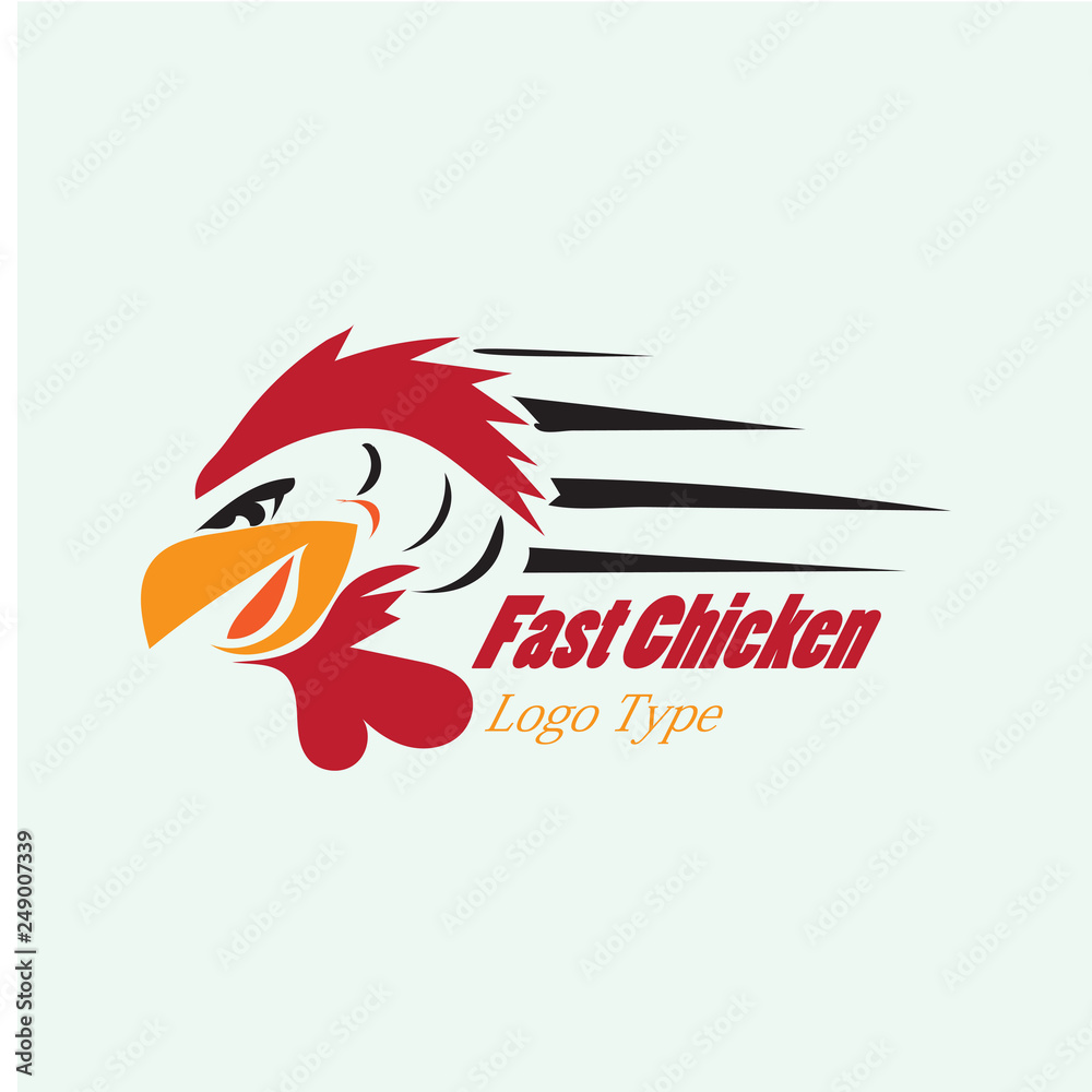 Obraz premium fast chicken logo designs