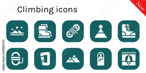 climbing icon set
