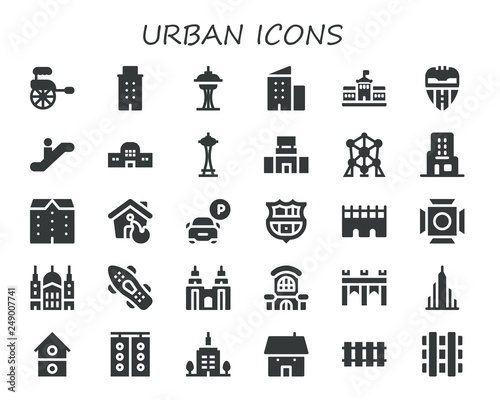 urban icon set