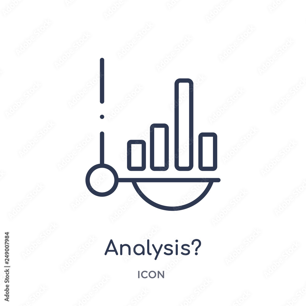 analysis? icon from strategy outline collection. Thin line analysis? icon isolated on white background. analysis? icon from strategy outline collection. Thin line analysis? icon isolated on white background.