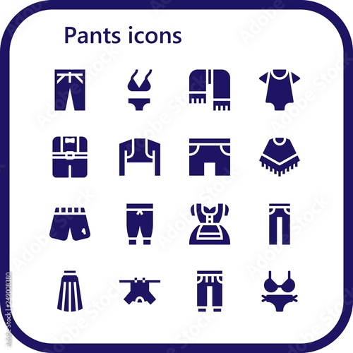 pants icon set