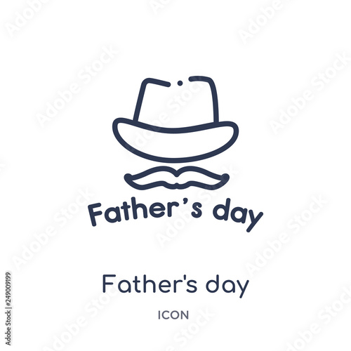 Wallpaper Mural father's day icon from united states of america outline collection. Thin line father's day icon isolated on white background. Torontodigital.ca