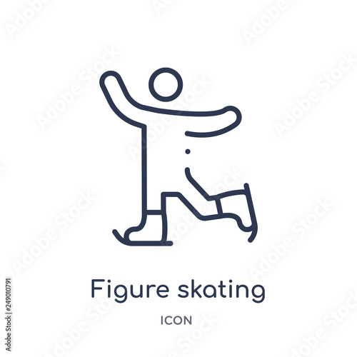 figure skating icon from sport outline collection. Thin line figure skating icon isolated on white background. © Meth Mehr