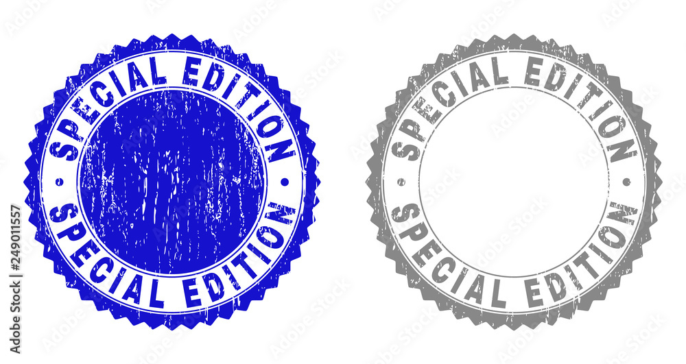 LIMITED EDITION Rubber Stamp Over A White Background. Stock Photo