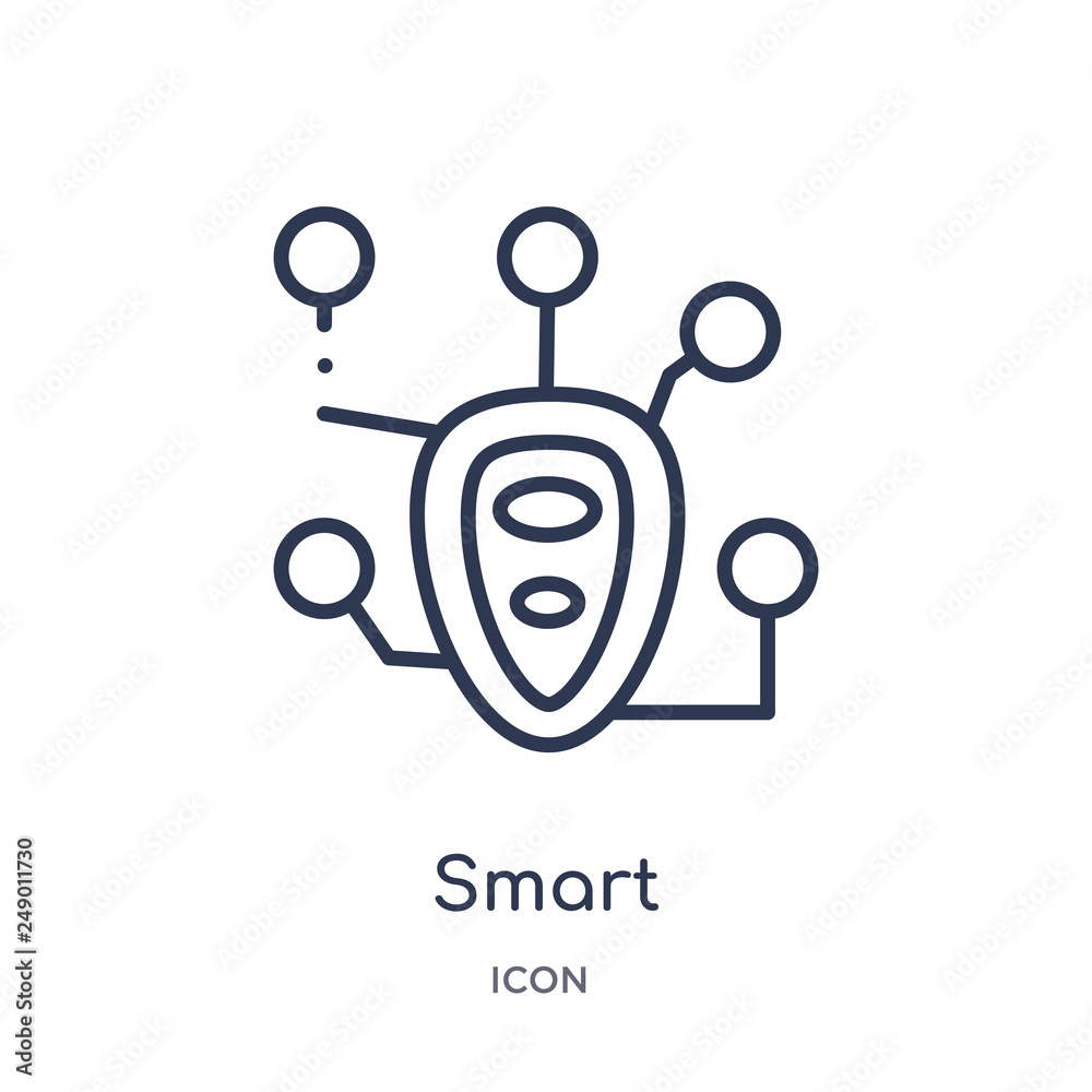 smart icon from smart house outline collection. Thin line smart icon isolated on white background.