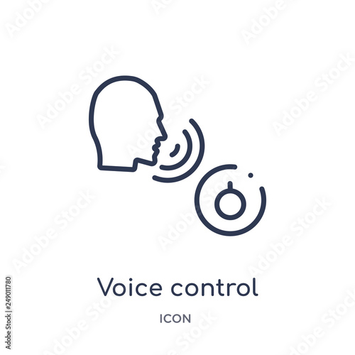voice control icon from smart house outline collection Poster Mural XXL