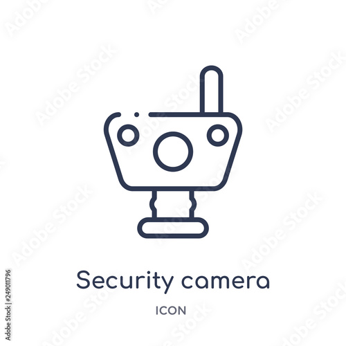 security camera icon from smart house outline collection. Thin line security camera icon isolated on white background.
