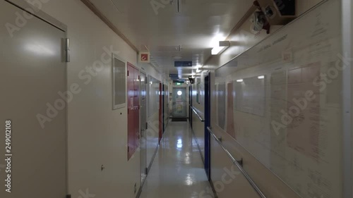 In corridor of vessel