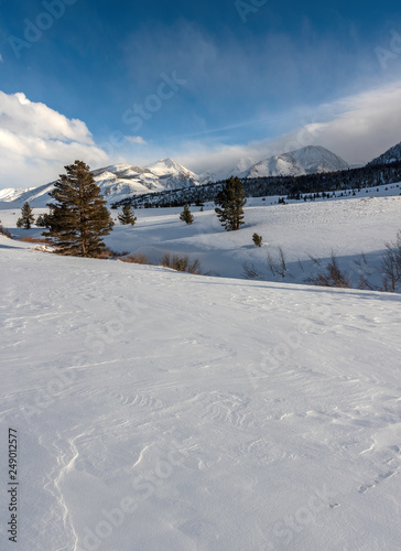 Sherwin Mountains in winter, Sierra Nevada 