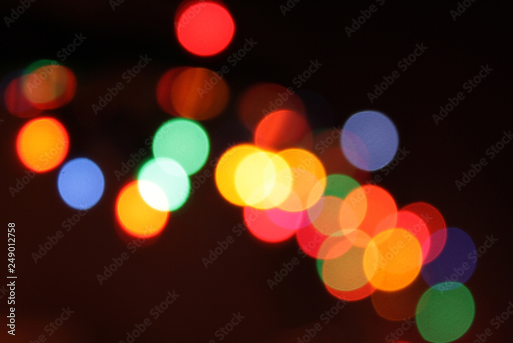 red and yellow abstract blurred glowing lights of different colors