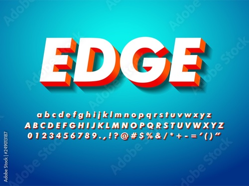 3d digital lettering font with complete alphabet number and symbol compatible with illustrator 10 